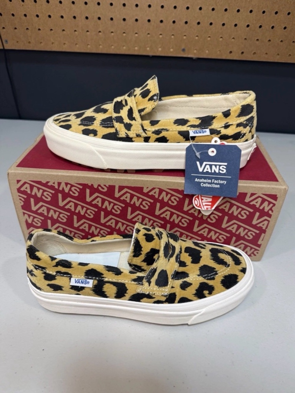 Vans Leopard Print Slip-On Sneakers - Yellow/Black